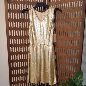Gold Copper Key Dress